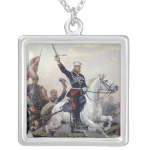 General M.D. Skobelev in the Russian-Turkish Silver Plated Necklace