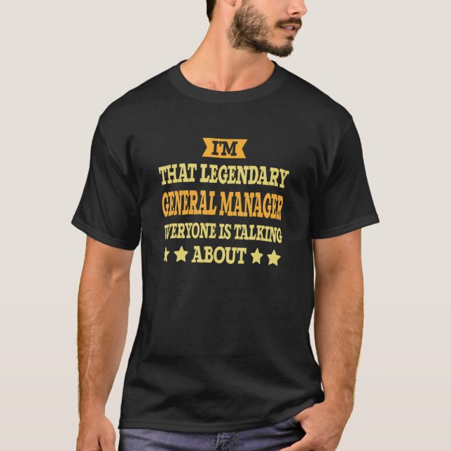 General Manager Job Title Employee Funny General M T-Shirt (Front)