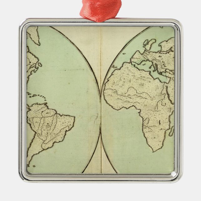 General Map Metal Ornament (Front)
