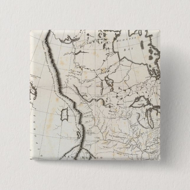 General Map of North America Button (Front)
