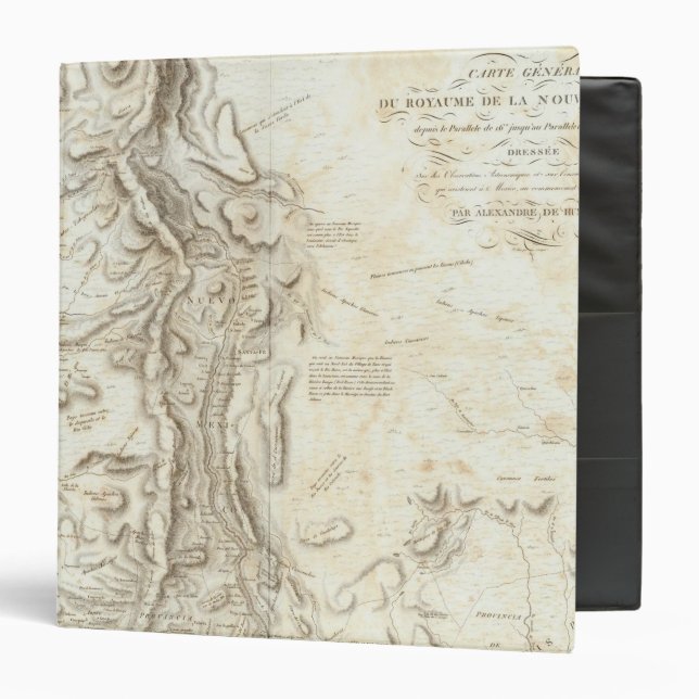General map of the Kingdom of New Spain Binder (Front/Inside)