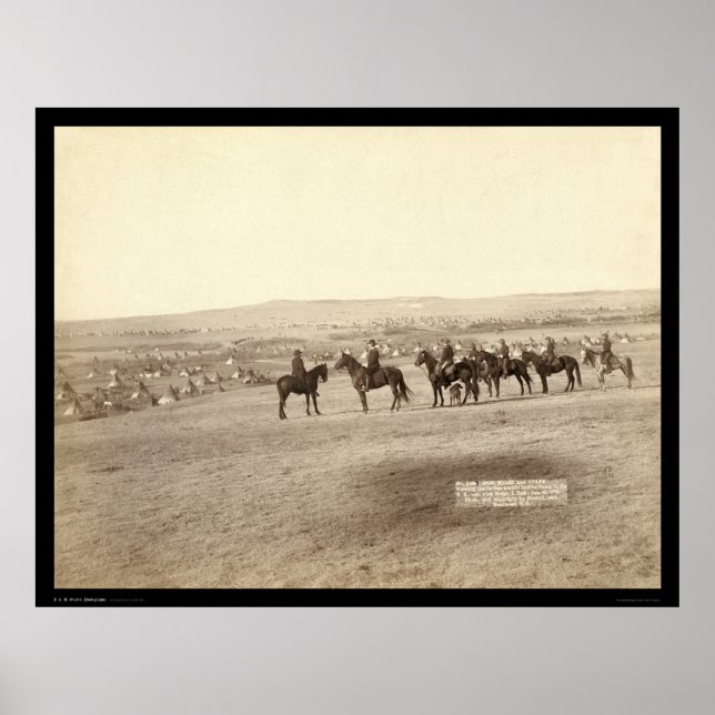 General Miles & Staff at Indian Camp SD 1891 Poster (Front)