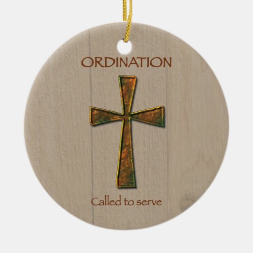 General Ordination Congratulations Metal Design C Ceramic Ornament