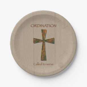 General Ordination Congratulations, Metal Design C Paper Plates