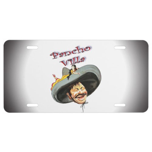 General Pancho Villa Mexican Hero License Plate