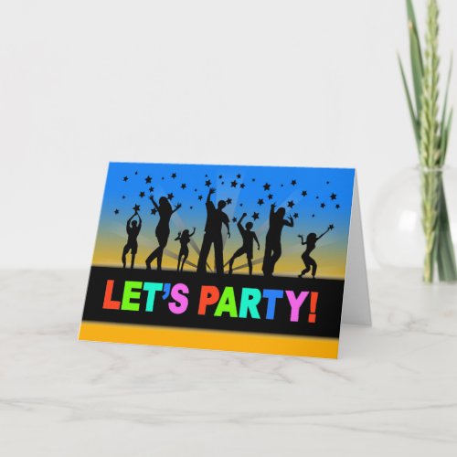 General Party Invitation Crowd Under the Stars Card