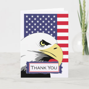 General Patriotic Thank You Eagle and U.S.A. Flag