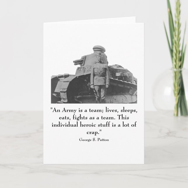 General Patton and quote Card (Front)