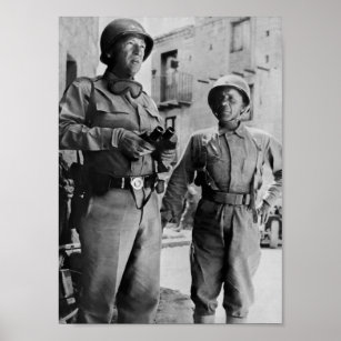 General Patton and Teddy Roosevelt Jr. - WW2 Poster