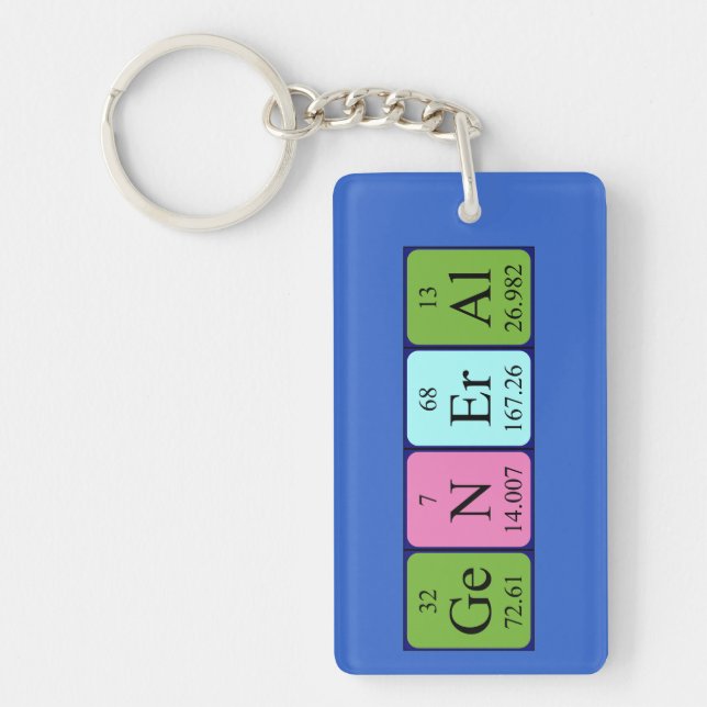 General periodic table name keyring (Front)