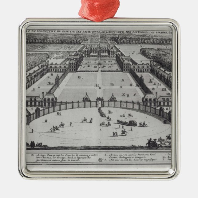 General Perspective View of the Chateau Metal Ornament (Front)