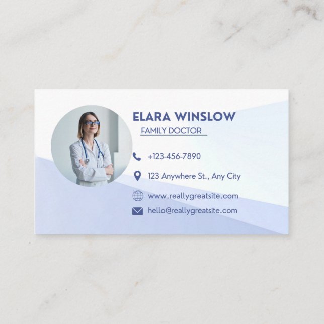 General Physician & Primary Care Specialist Business Card (Back)
