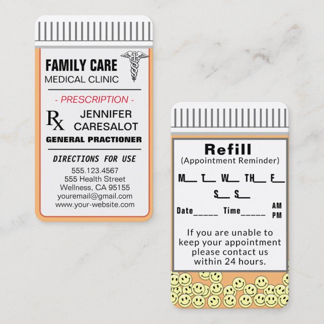 GENERAL PRACTIONER Appointment Reminder  Business Card (Front/Back)