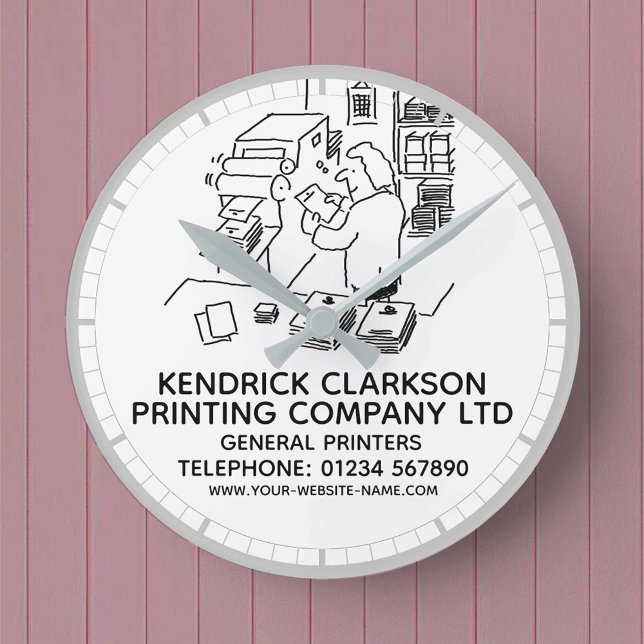 General Printers Printing Company Round Clock (Creator Uploaded)