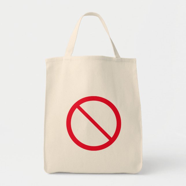 General Prohibition Backslash Sign | Grocery Tote  Bag (Front)