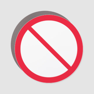 General Prohibition Red Circle Sign | Car Magnet