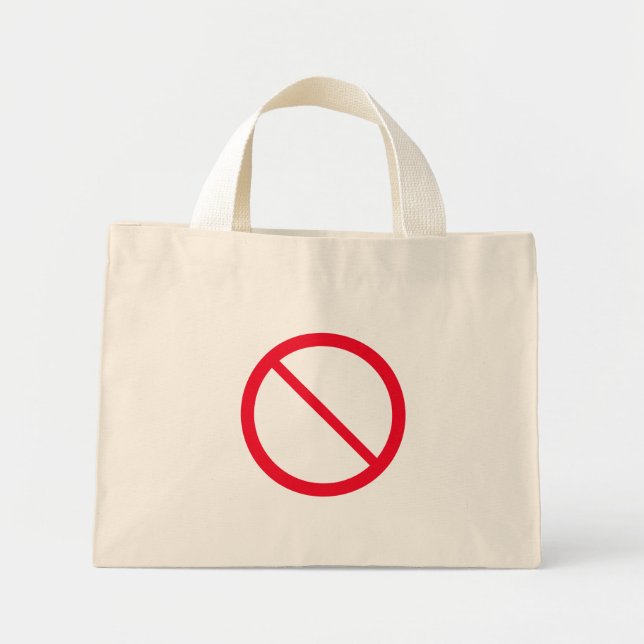 General Prohibition Sign | Tiny Tote Bag (Front)