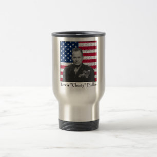 General Puller and The American Flag Travel Mug