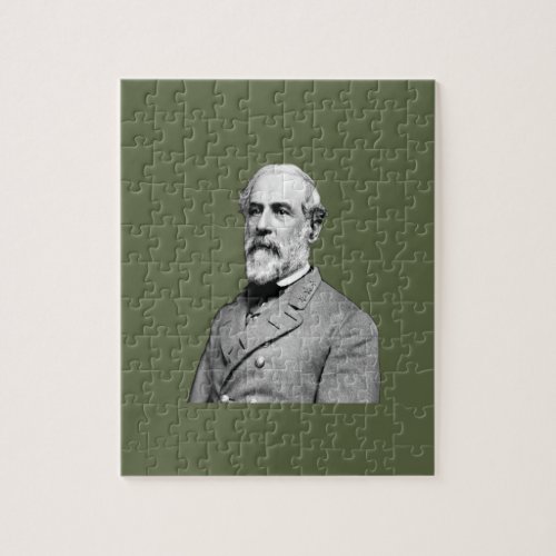 General Robert E Lee  Army Green Jigsaw Puzzle