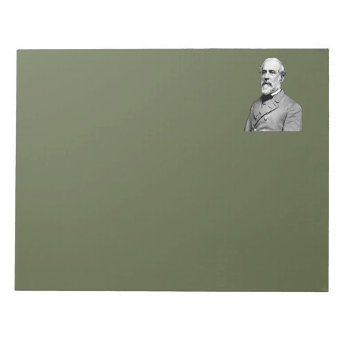 General Robert E Lee  Army Green Notepad