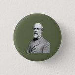 General Robert E. Lee  Army Green Pinback Button at Zazzle