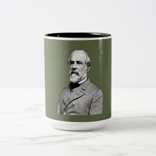 General Robert E Lee  Army Green Two_Tone Coffee Mug