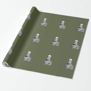 General Robert E. Lee  Army Green Wrapping Paper
