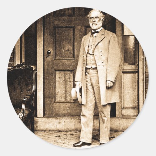 General Robert E Lee Vintage Mathew Brady Classic Round Sticker