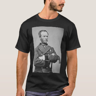 General Sherman and Quote - black T-Shirt