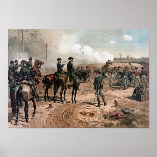 General Sherman Observing The Siege of Atlanta Poster