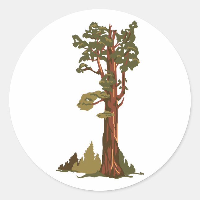 General Sherman Tree Classic Round Sticker (Front)