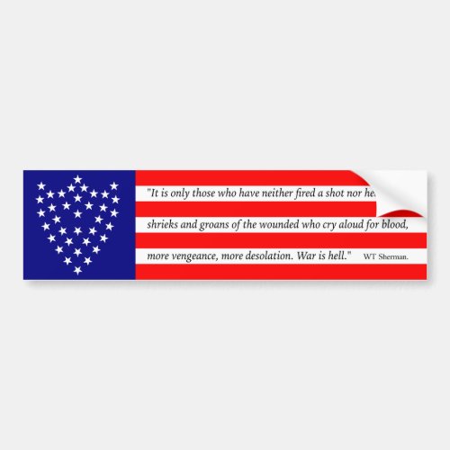 General Shermans Battle Flag Bumper Sticker