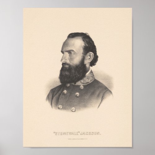 General Stonewall Jackson Portrait Poster