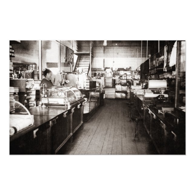 General Store Capac Michigan Vintage Late 1800s Photo Print (Front)