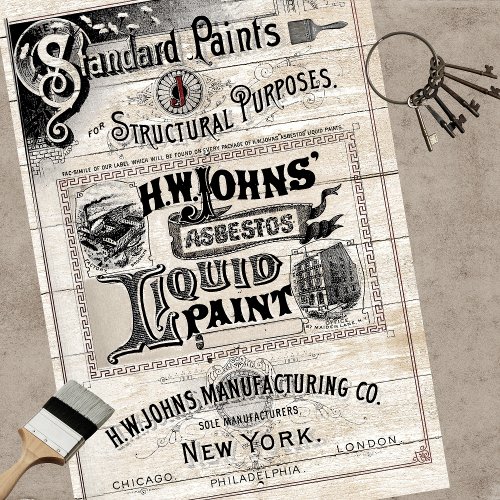 GENERAL STORE PAINT BRAND WOODEN SIGN TISSUE PAPER