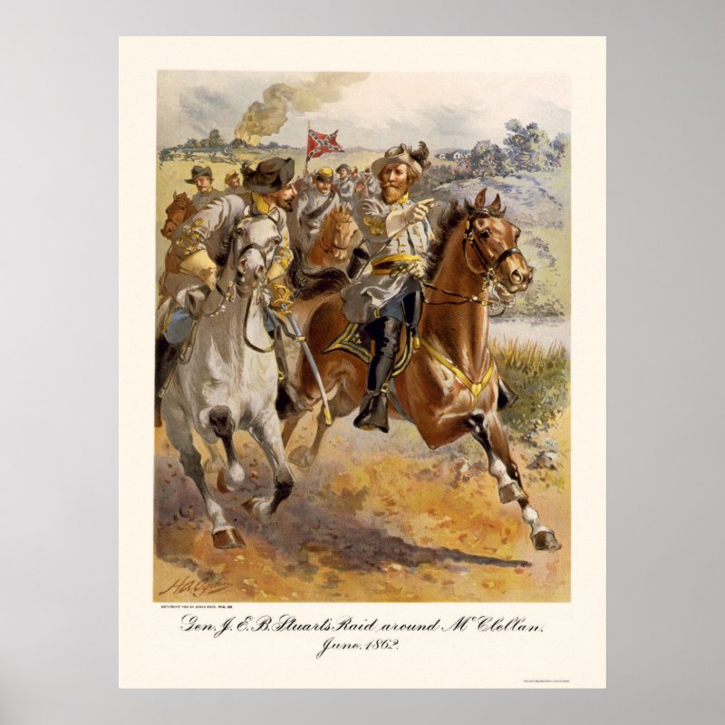 General Stuarts RAID by Henry Alexander Ogden 11X15