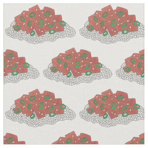 General Tso's Chicken Chinese Food Takeout Dish Fabric