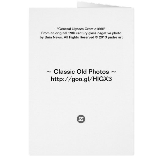 General Ulysses Grant c1865 (Back)