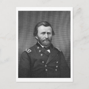 General Ulysses Simpson Grant, engraved after a da Postcard