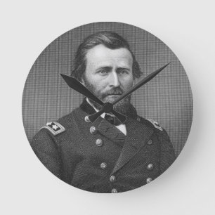 General Ulysses Simpson Grant, engraved after a da Round Clock