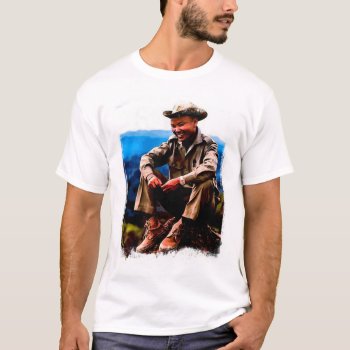 General Vang Pao Watercolor Art Graphic Tee by BOLO_DESIGNS at Zazzle