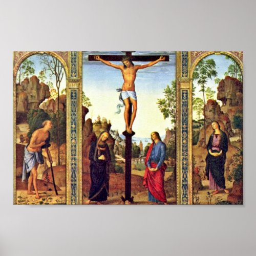 General View Galitzine Triptych Crucifixion With M Poster