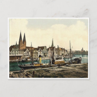 General view, Lubeck, Germany classic Photochrom Postcard