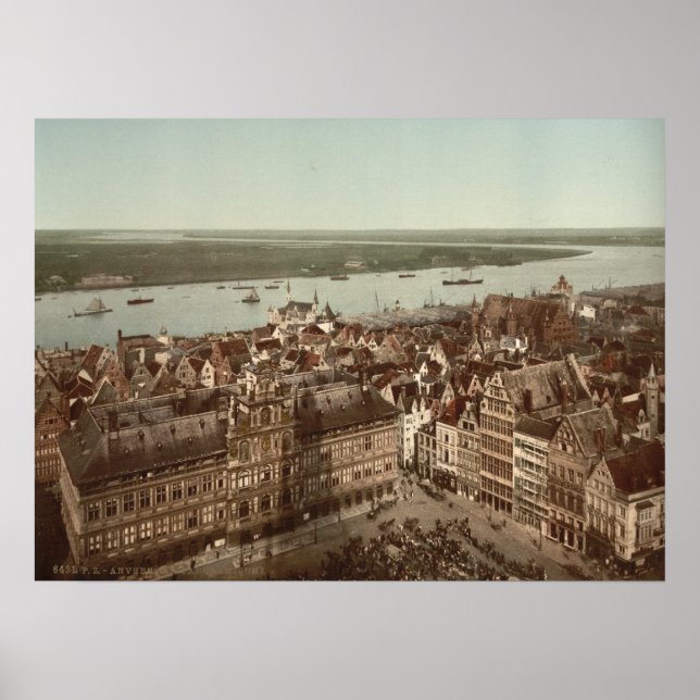 General View of Antwerp I, Belgium Poster (Front)