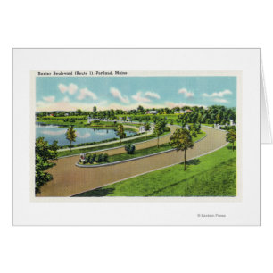 General View of Baxter Blvd, Route # 1 Cards