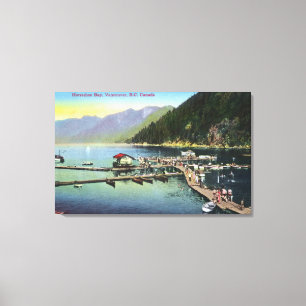 General View of Horseshoe Bay and Crowded Harbor Canvas Print
