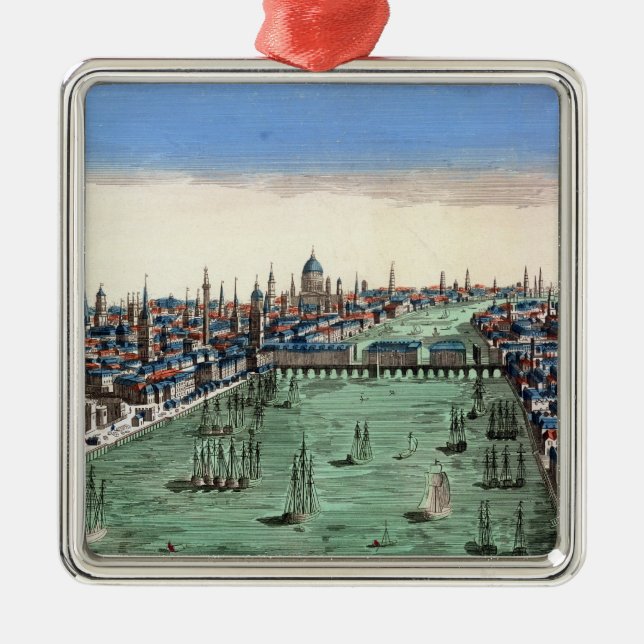 General View of London Metal Ornament (Front)