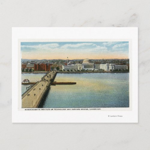 General View of MIT and Harvard Bridge Postcard