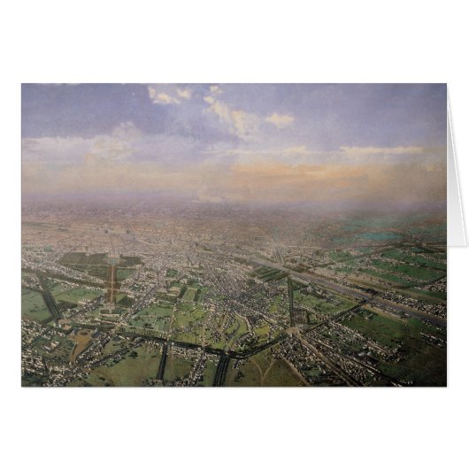 General view of Paris from a hot-air balloon Cards (Front Horizontal)