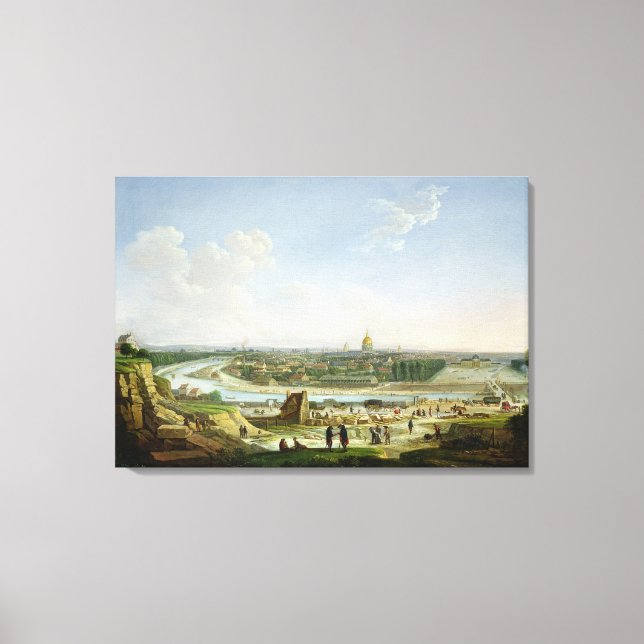 General View of Paris from the Chaillot Hill Canvas Print (Front)